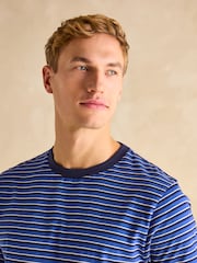 Joules Everyday Blue Stripe Crew Neck T-Shirt - Image 4 of 6