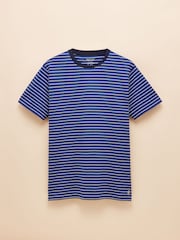 Joules Everyday Blue Stripe Crew Neck T-Shirt - Image 6 of 6