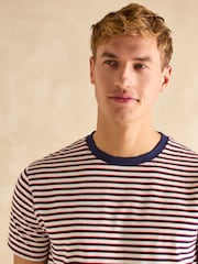 Красный в полоску - Joules Everyday Crew Neck T-Shirt - Image 4 of 5