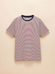 Красный в полоску - Joules Everyday Crew Neck T-Shirt - Image 5 of 5