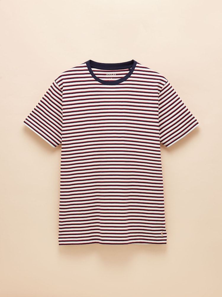 Красный в полоску - Joules Everyday Crew Neck T-Shirt - Image 5 of 5