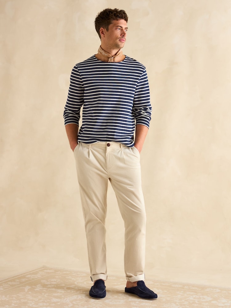 Joules Breton Navy Blue Striped Top - Image 4 of 7
