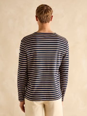 Navy Blue & Brown - Joules Breton Striped Top - صورة 2 من 6