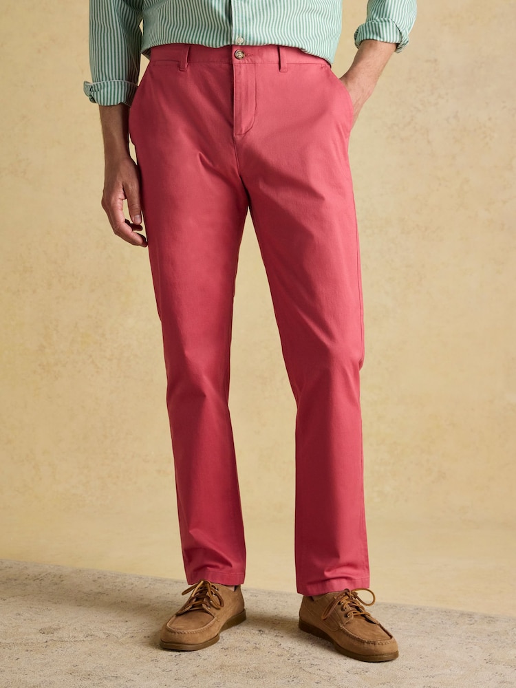 Joules Classic Fit Rose Pink Chino Trousers - Image 1 of 9