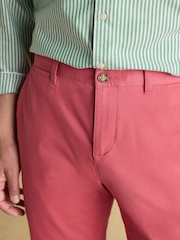 Joules Classic Fit Rose Pink Chino Trousers - Image 4 of 9