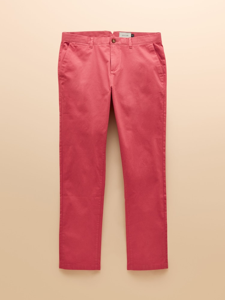 Joules Classic Fit Rose Pink Chino Trousers - Image 9 of 9