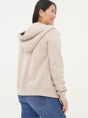FatFace Amy Oatmeal Zip Through Hoodie - Image 2 of 4