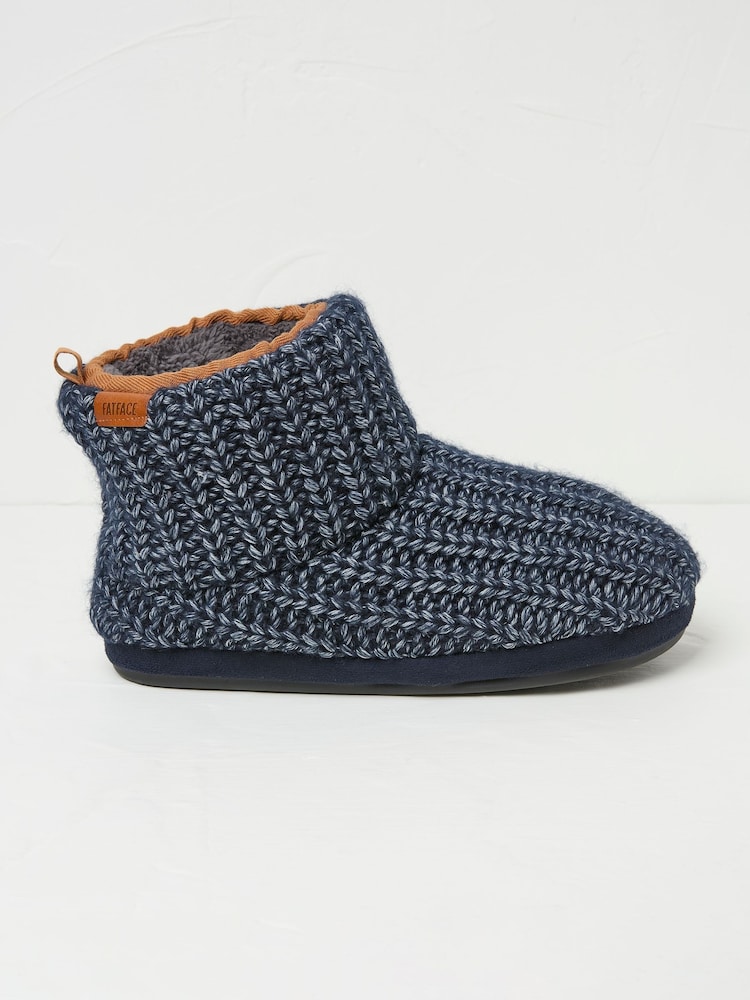 FatFace Laurence Navy Laurence Knit Boots - Image 1 of 2