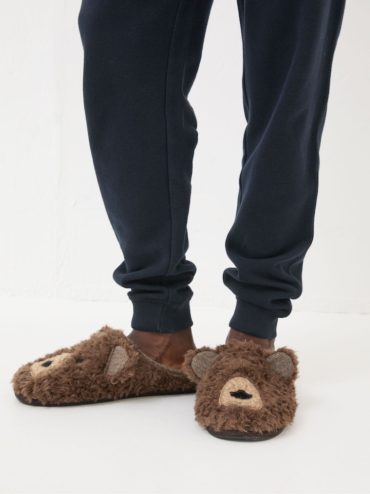 Buy FatFace Brown Grizzly Bear Slippers from the Next UK online shop