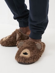 FatFace Brown Grizzly Bear Slippers - Image 4 of 4