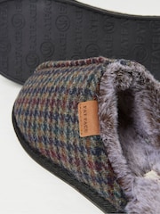 FatFace Harvey Navy Check Mule Slippers - Image 2 of 2