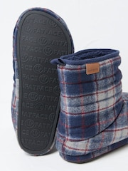 FatFace Sussex Navy Blue Check Boot Slippers - Image 2 of 2