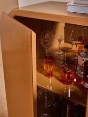 MADE.COM Caramel Brown Anya Glass Highboard - Image 2 of 6