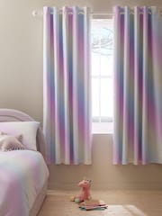 Multi Rainbow Ombre Eyelet Blackout Curtains - Image 1 of 6
