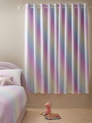 Multi Rainbow Ombre Eyelet Blackout Curtains - Image 2 of 8