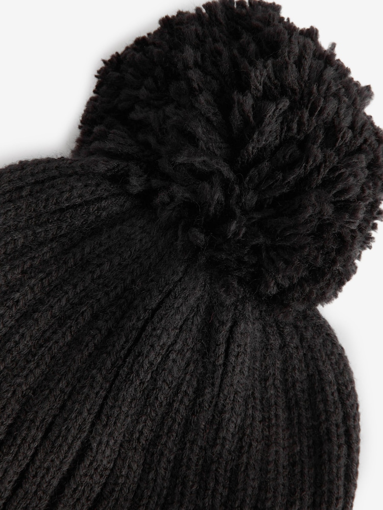 Black with Smile Detail - Pom klobuki in kape; pokrivala (1-16leto) - Slika 2 iz 3