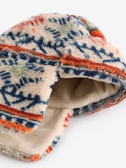 Multi Print Fleece Trapper Hat (3mths-10yrs) - Image 2 of 3