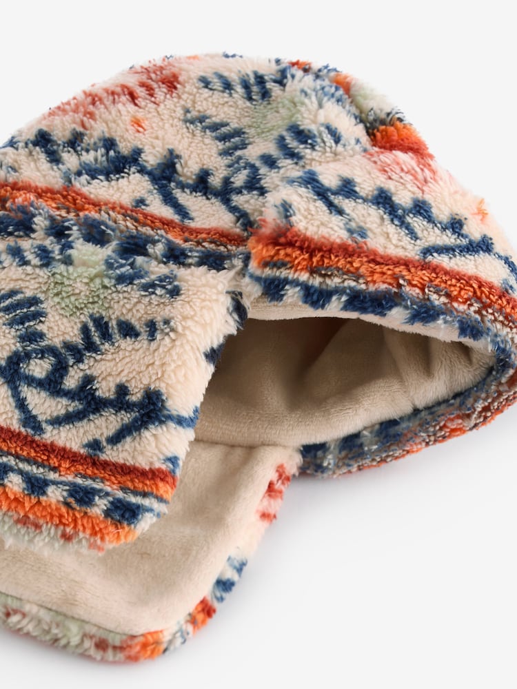 Multi Print Fleece Trapper Hat (3mths-10yrs) - Image 2 of 3