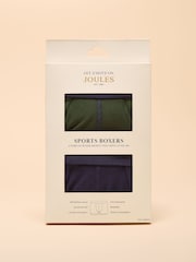 Joules Get A Move On Blue/Green Pack of Two Sports Boxers - Image 1 of 4