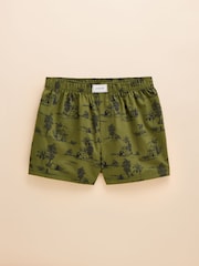 Joules Khaki Green Toile de Jouy Woven Boxers - Image 1 of 3