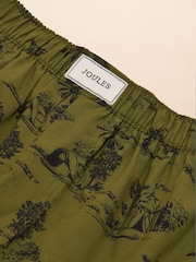 Joules Khaki Green Toile de Jouy Woven Boxers - Image 3 of 3