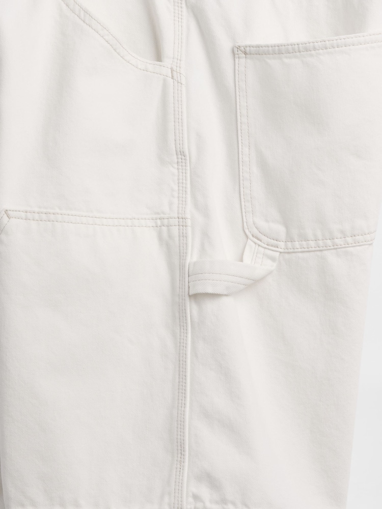 Gap White 9 inch Loose Denim Carpenter Shorts - Image 6 of 6 Gap White 9 inch Loose Denim Carpenter Shorts - Image 6 of 6
