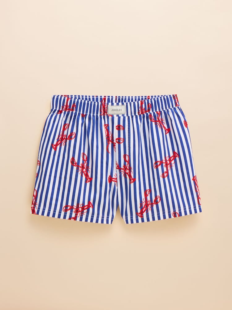 Joules Red Lobster Print Woven Boxers - Image 1 of 3