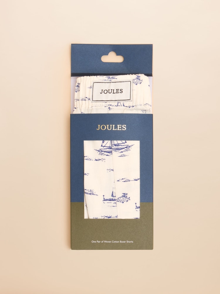Joules White Toile de Jouy Woven Boxers - Image 2 of 3