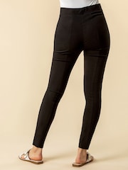 Roman Black Zip Detail Stretch Trousers - Image 2 of 3