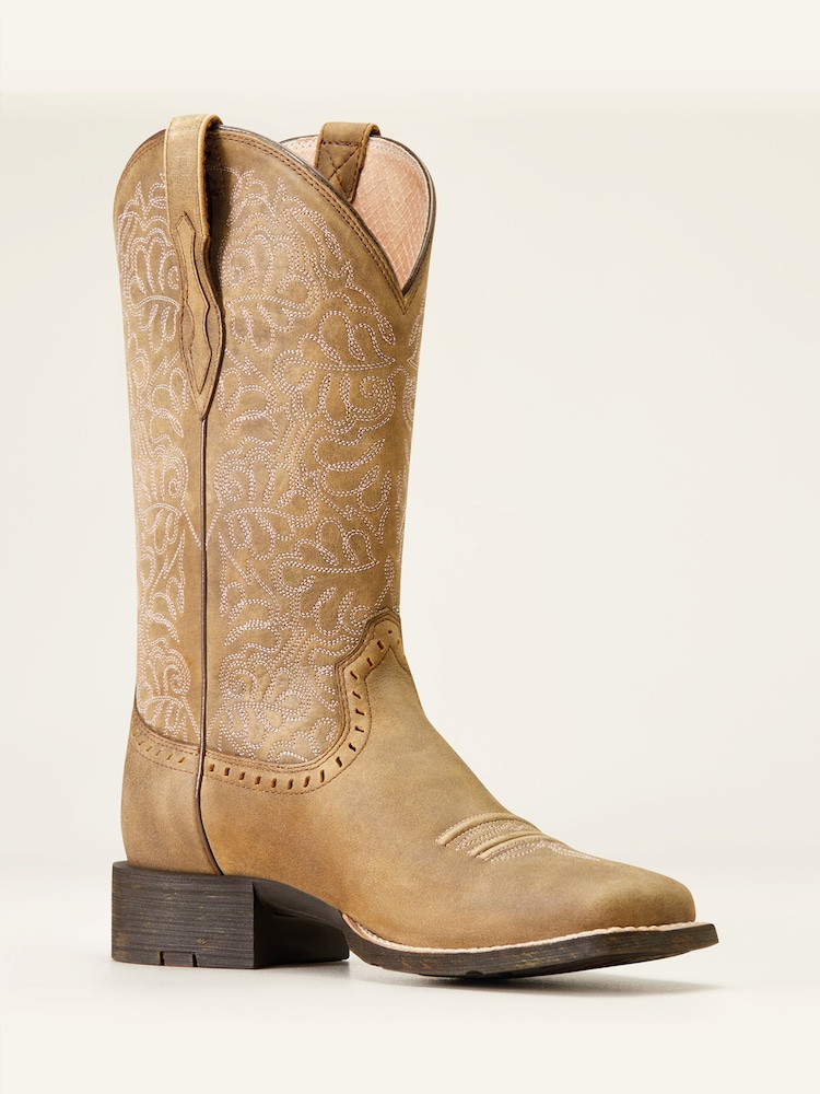 Ariat Brown Round Up Remuda Western Boots - Image 2 of 3