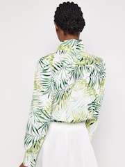 Apricot Cream Soft Twill Tropical Wrap Top - Image 3 of 4