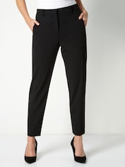 Roman Black Petite Short Straight Leg Stretch Trouser - Image 1 of 4