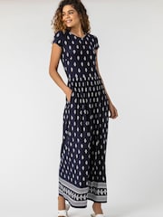 Roman Blue Paisley Border Print Maxi Dress - Image 3 of 4