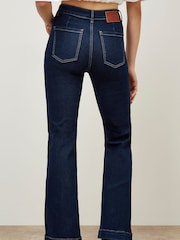Apricot Dark Blue Wash Luci 2 Pocket Flare Jeans - Image 4 of 6