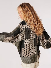 Apricot Green Oversize Tribal Shirt - Image 4 of 4