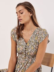 Apricot Green Ditsy Floral Maxi Dress - Image 2 of 2