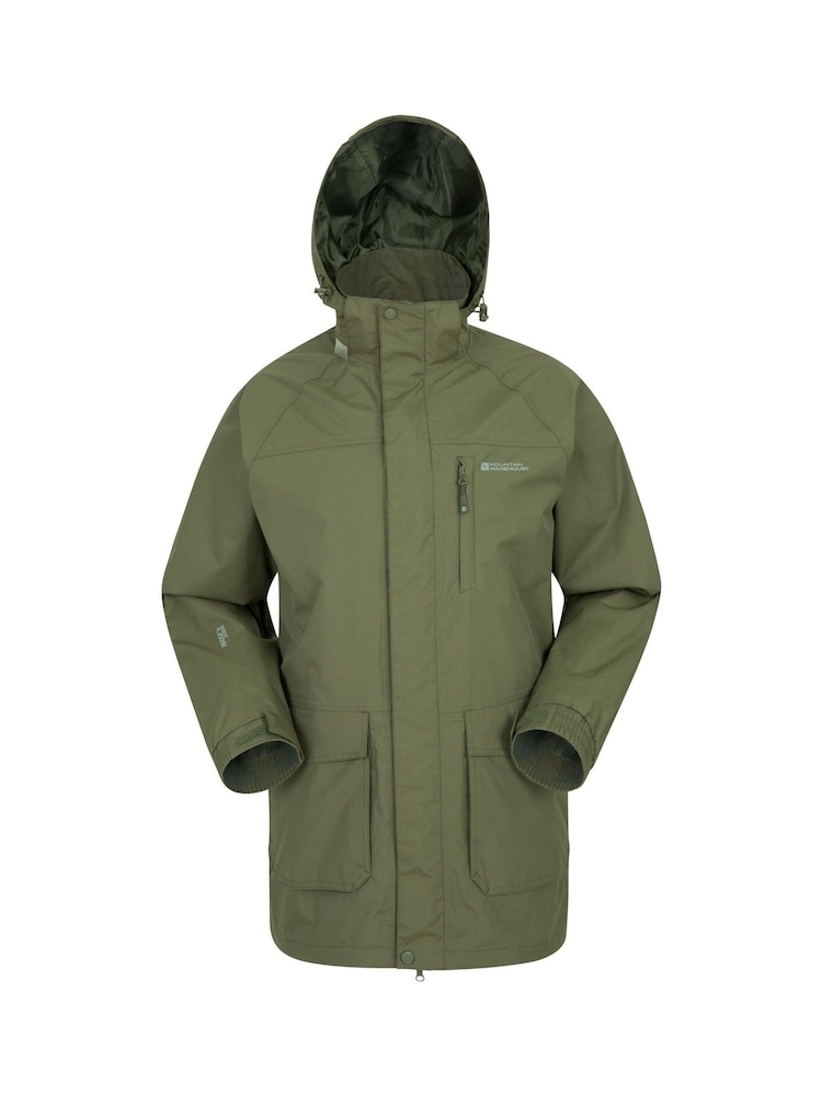 Mountain Warehouse Green Glacier II Mens Extreme Waterproof Long Jacket - Image 1 of 5