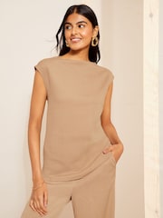 Friends Like These Camel Short Sleeve Textured T-Shirt - Image 1 of 4