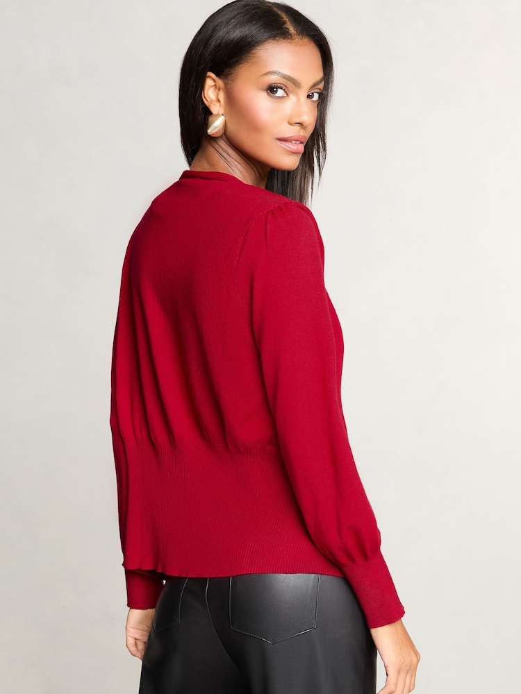 rdeča - Lipsy Pleten V-izrez; z V-izrezom Waisted Button pletena jopa - Slika 4 iz 4 rdeča - Lipsy Pleten V-izrez; z V-izrezom Waisted Button pletena jopa - Slika 4 iz 4