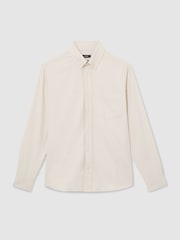 Off White - Рубашки классического крой из хлопковом фланели на пуговицах Reiss Hunt - Изображение 2 6