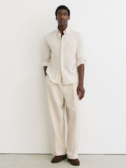 Off White - Рубашки классического крой из хлопковом фланели на пуговицах Reiss Hunt - Изображение 3 6