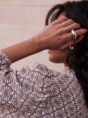 Mint Velvet Gold Plated Dome Ring - Image 1 of 1