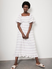 Mint Velvet White Floral Print Maxi Dress - Image 1 of 4