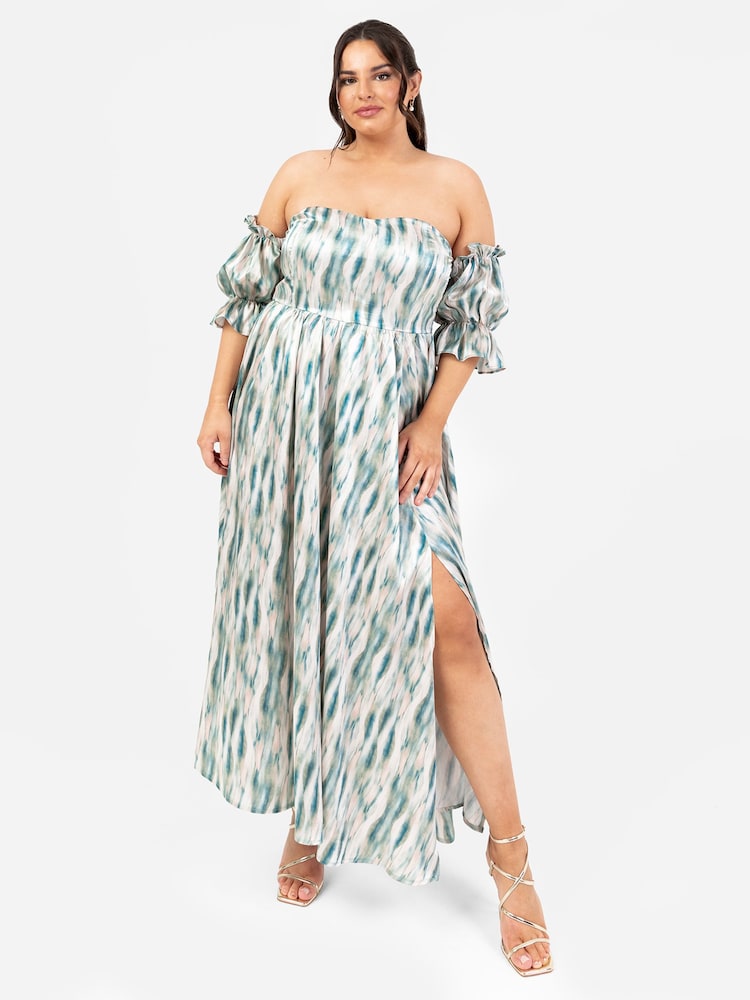Lovedrobe Split Leg Bardot Midaxi Dress - Image 1 of 5