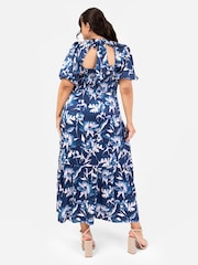 Lovedrobe Wrap Front Puff Sleeve Midaxi Dress - Image 2 of 4