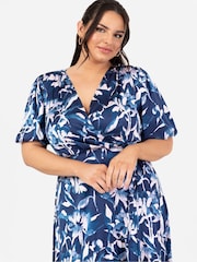 Lovedrobe Wrap Front Puff Sleeve Midaxi Dress - Image 3 of 4