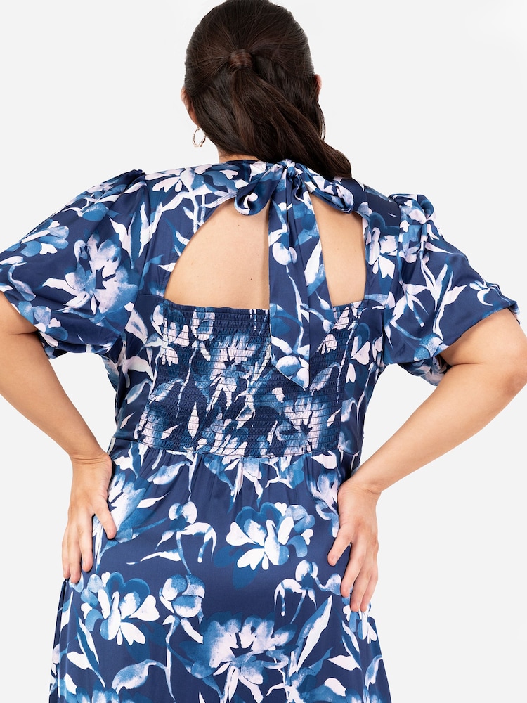 Lovedrobe Wrap Front Puff Sleeve Midaxi Dress - Image 4 of 4