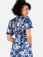 Lovedrobe Wrap Front Puff Sleeve Midaxi Dress - Image 4 of 5