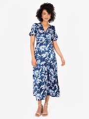 Lovedrobe Wrap Front Puff Sleeve Midaxi Dress - Image 5 of 5