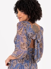Lovedrobe Pink Wrap Front Maxi Dress With Elasticated Waist Detail - Image 5 of 6